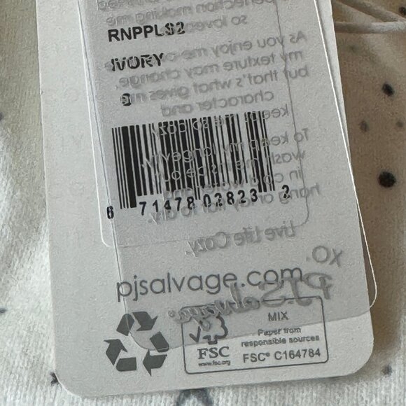 NWT P.J. SALVAGE Crewneck Long Sleeve Pajama Lounge Top Ivory & Gray Sta… - Picture 15 of 15